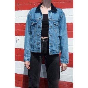 brandy melville denim jacket w/ corduroy collar